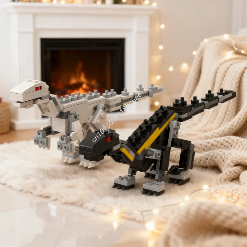 

202pcs MOC Dinosaurs Indominus Rex Indoraptor FREE Bundle Model Building Blocks Construction Christmas Gift Toys Brick Kids