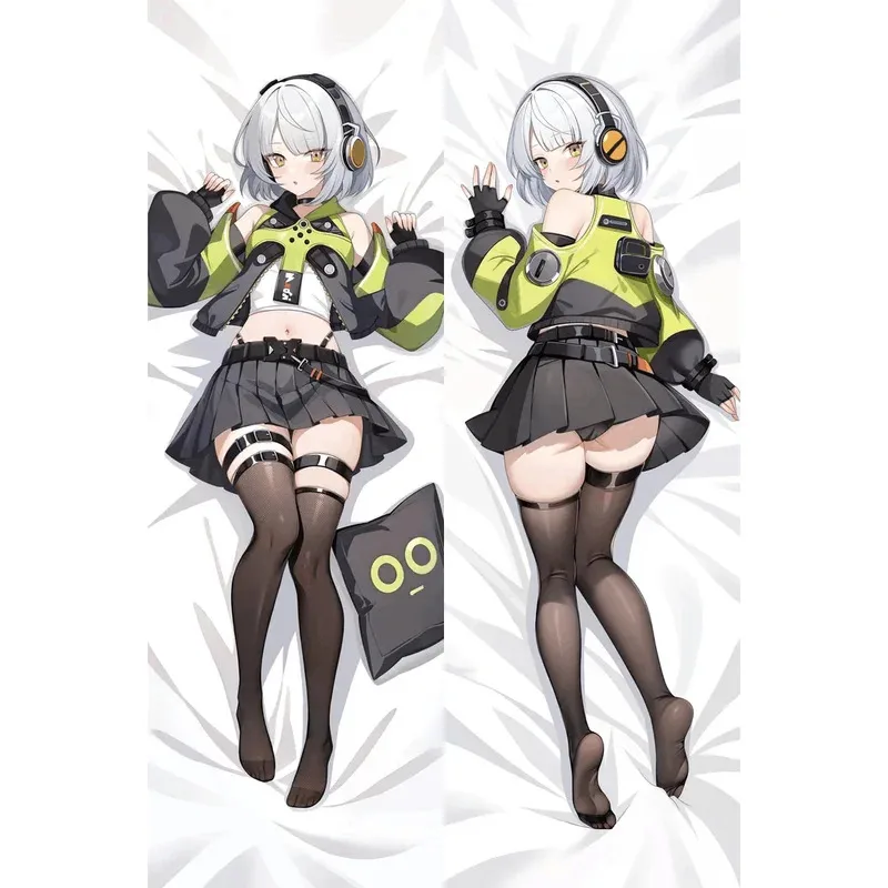 Juego Anby Demara Cosplay abrazo funda de almohada 2 lados Zenless Zone Zero Anby Demara funda de almohada de piel de melocotón funda de cuerpo largo