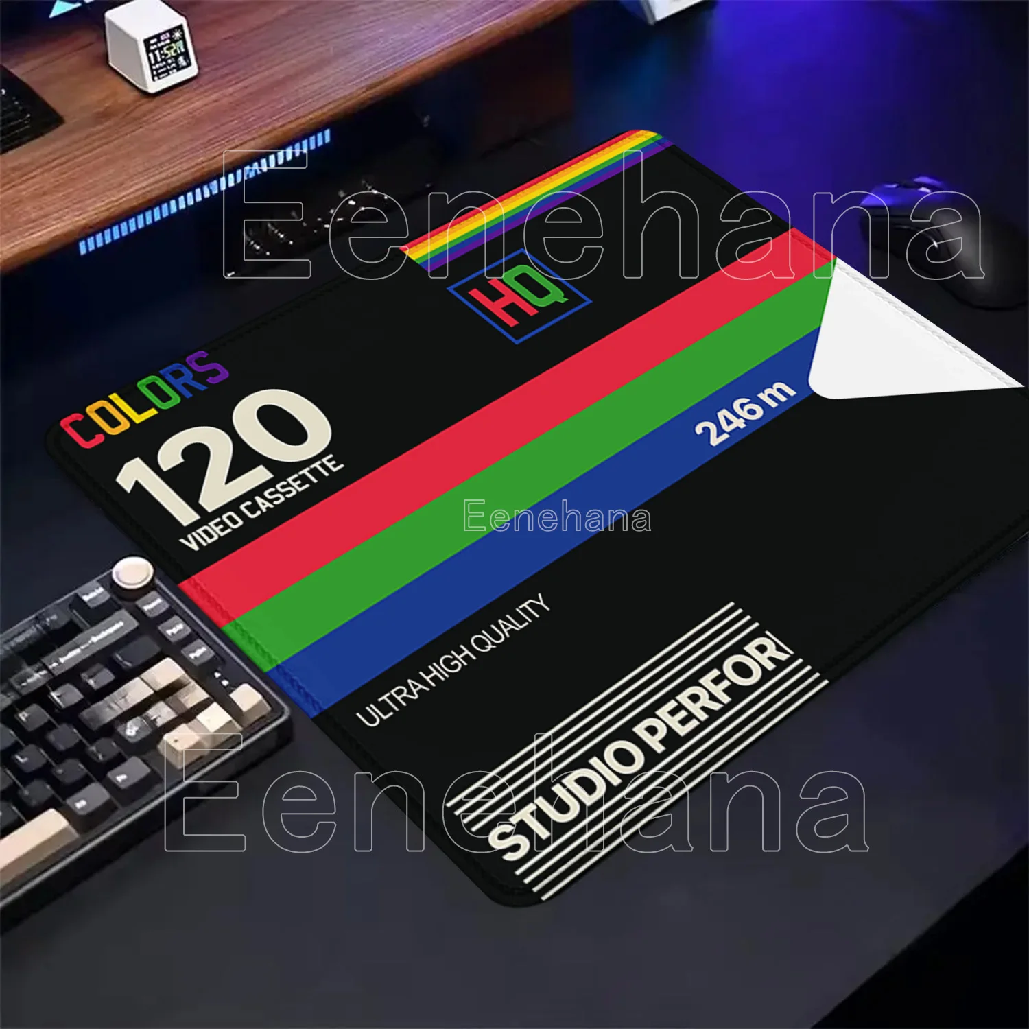 Mousepad Retro Style VHS Gaming overlock Keyboard Small Size Mouse Pad Computer Office Accessories HD Printing Rubber Desk Mat