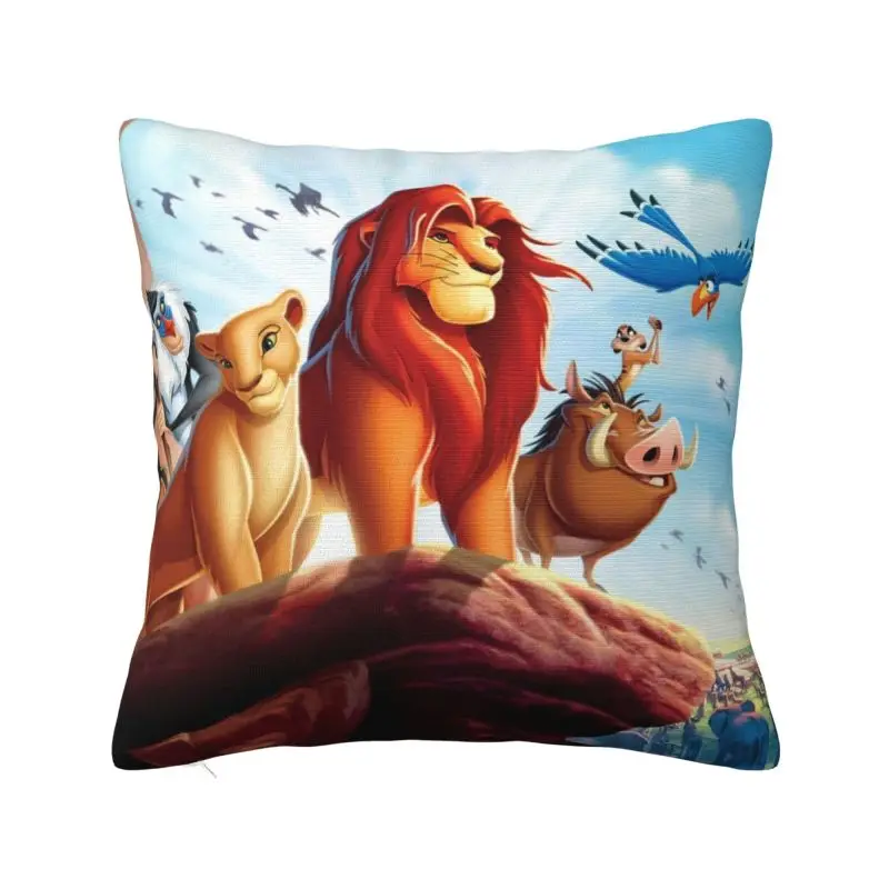 

Custom The Lion King Simba Throw Pillow Case Home Decor Cartoon Movie Cushions Cover For Sofa Chair Square Polyester Pillowslip