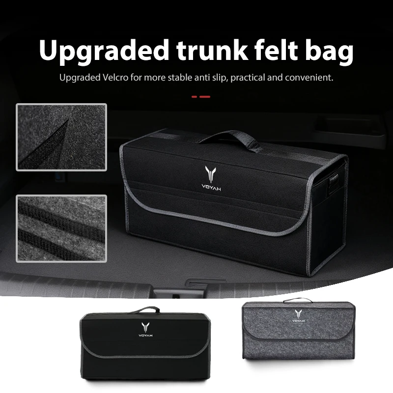 

Car Trunk Storage Box Felt Stowing Bag Organizer Tool Auto Interior Accessories For Voyah Free Dreamer Courage Passion 2021 2022