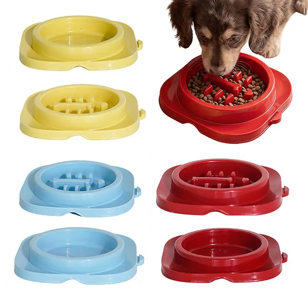 Slow Feeder Dog Bowl, Dry or Wet Food Bowl Non-slip Puzzle Bowl for Cats Dogs to Prevent Choking And Extend Eating Time