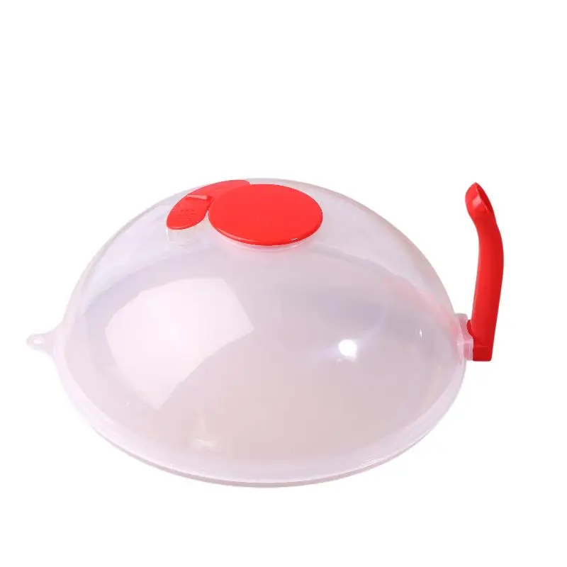 Transparent Food Heating Cover With Steam Vent And Handle Microwave Splash Cover High Temperature Resistant Microwave Guard Lid