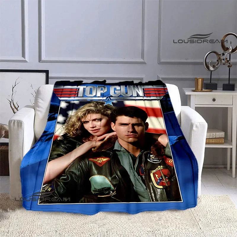 Classic Movie Top Gun Printing Blankets Picnic blanket Flange Warm blanket Home travel blankets bed linings birthday gift