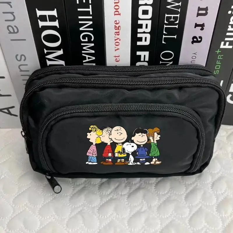 Snoopy Cartoon Printed Candy Color Stationery Pencil Case Storage Bag for Daily Stationery Organizer Portable Pouch for School