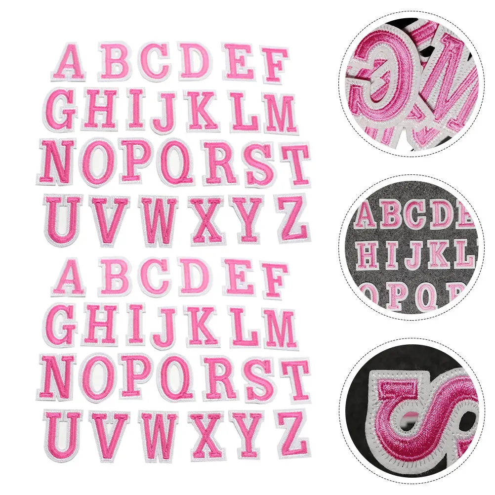 

52 шт. термоклеевые буквы-нашивки для одежды, сумок, головных уборов, рубашек, декоративные нашивки для ремонта и украшения одежды