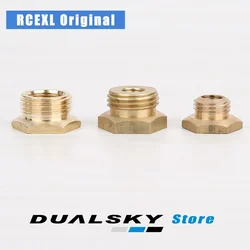RCEXL CM6 CM-6 to ME8 ME-8 14mm to 10mm to 1/4-32 Spark Plug Bushing Adapter Copper Conversion For Gasonline Engine