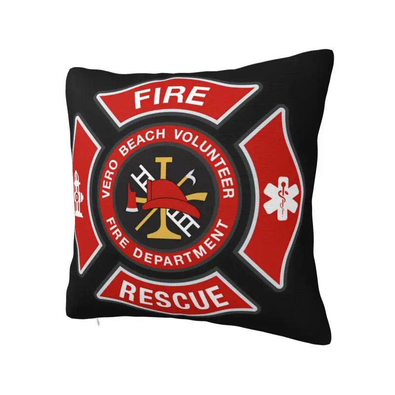 Fire Rescue Firefighter Pillow Case Living Room Decoration Kawaii Chair Cushion Square Pillowcase