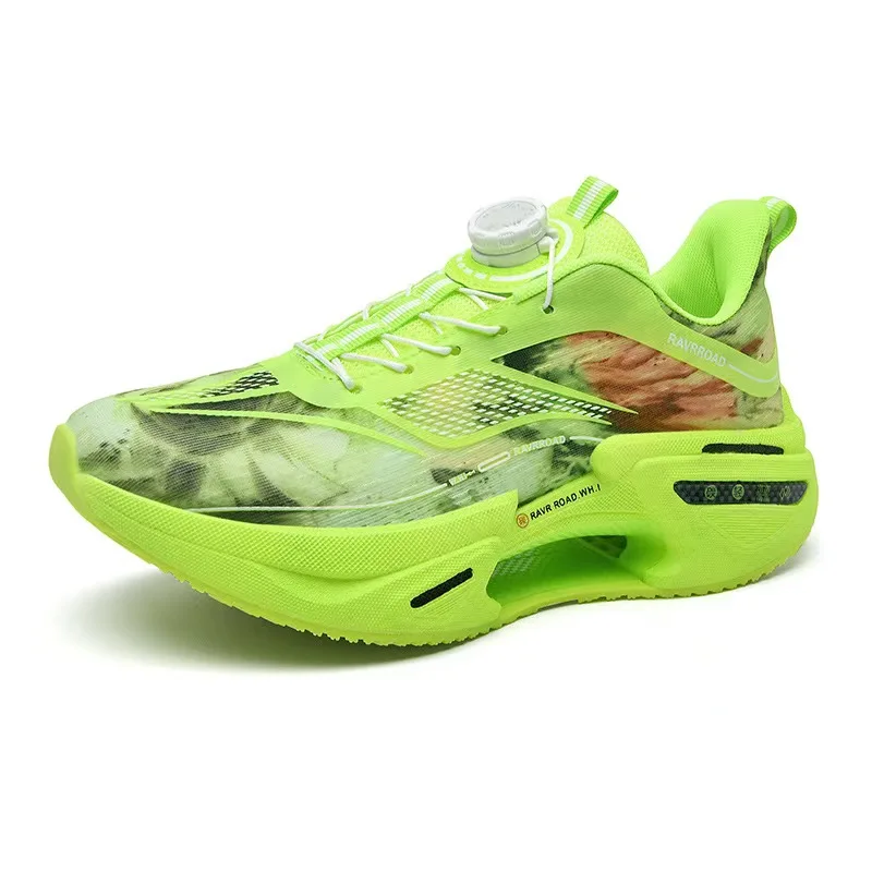 Zapatillas deportivas especiales con placa de carbono para correr, zapatillas deportivas antideslizantes cómodas y transpirables con cojín de aire para maratón para hombre y mujer