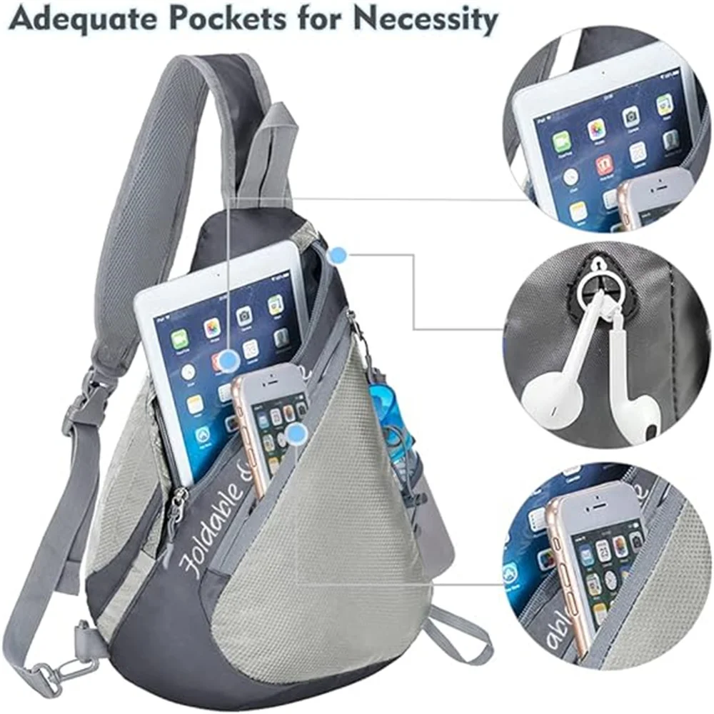 Small Crossbody Sling Backpack Womens Mens Sling Bag Mini Water Resistant Shoulder Bag Travel Outdoor Sling Bag Backpack