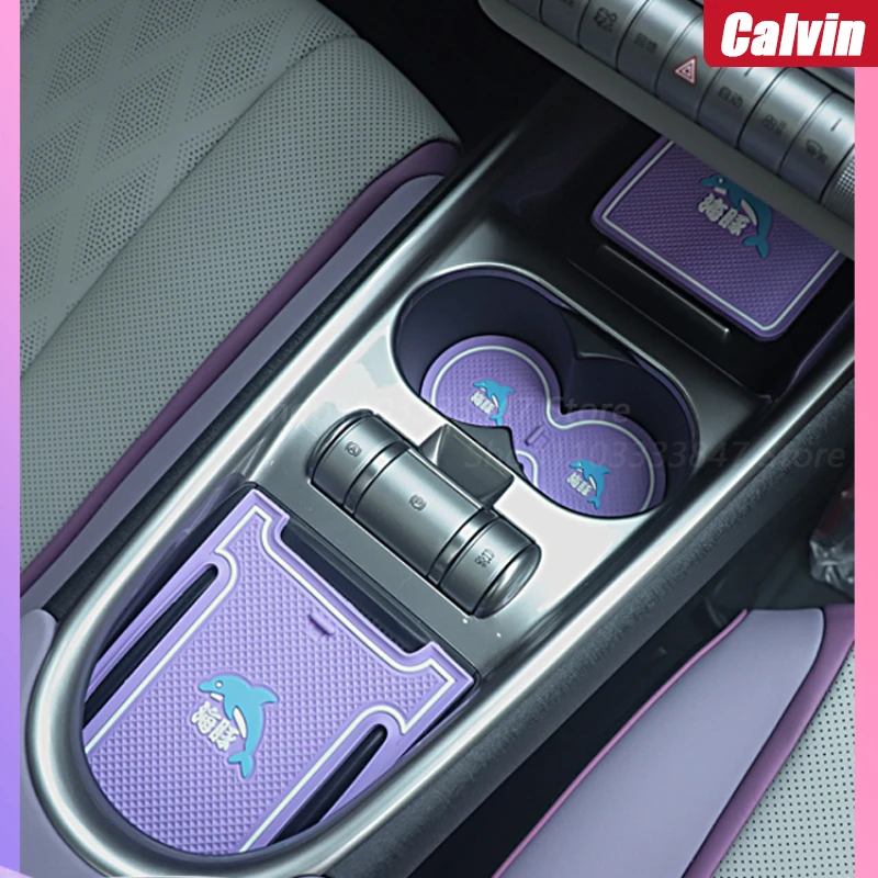 16pcs for Byd Dolphin Atto 2 Slot Mat Special Interior Storage Mat Control Water Cup Non-slip Decorative Modification Supplie