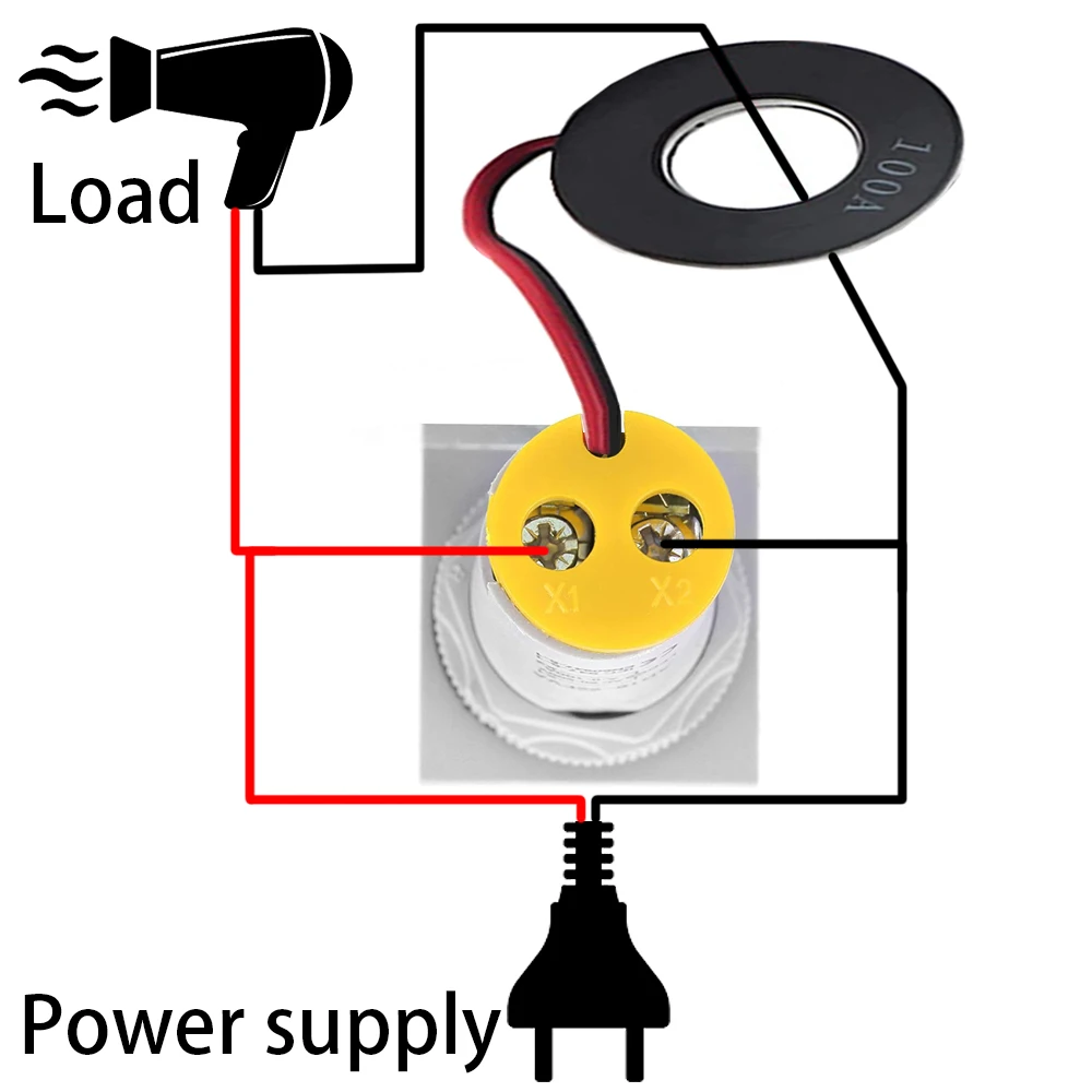 AC 50-500V 0-100A 사각형 LED 디지털 전압계 전류계 110V 220V 전압 전류 측정기 전압계 자동차 볼트 앰프 테스터 감지기