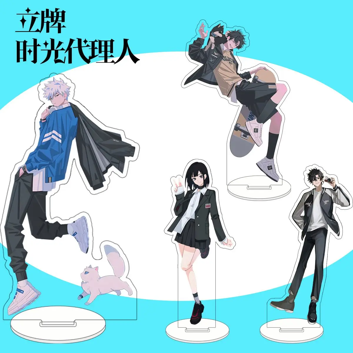 أنيمي لينك انقر الاكريليك حامل نموذج تشارلز لوكاس تشياو لينغ جو تأثيري زخارف مكتب نموذج لوحة الدعائم الحلي هدية الكريسماس