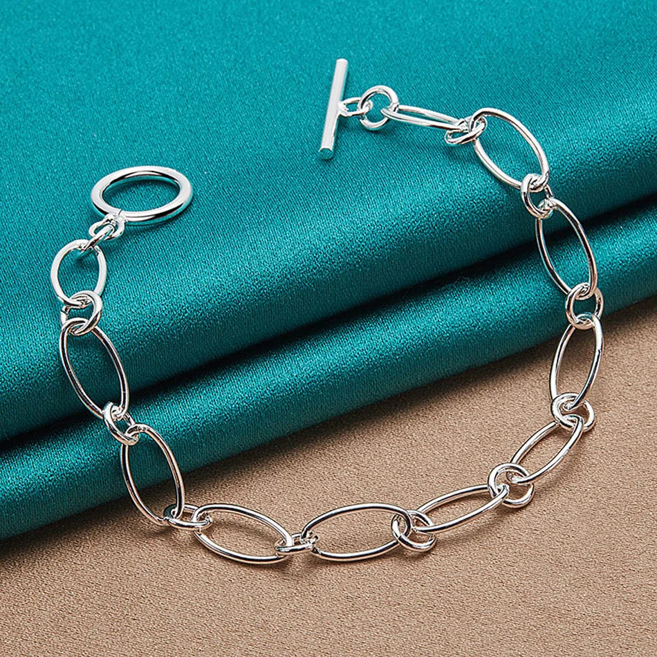 URMYLADY-Conjunto de joyería de plata de ley 925 para hombre y mujer, pulsera con cadena de raíz de loto, collar para fiesta de boda, regalo