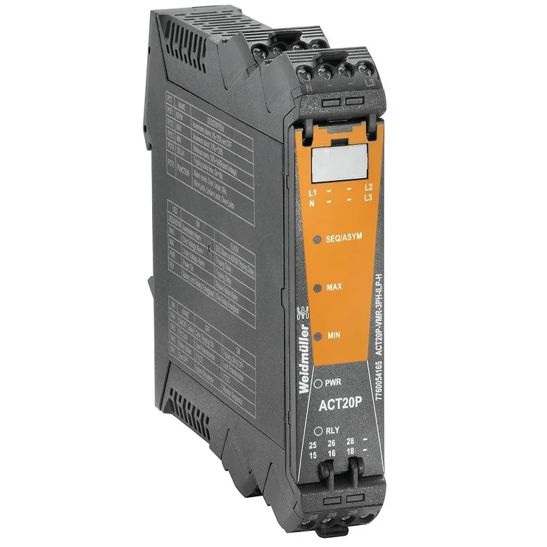 

Weidmuller 7760054165 Limit value monitoring ACT20P DIN rail 3 phase voltage setpoint relay in stock