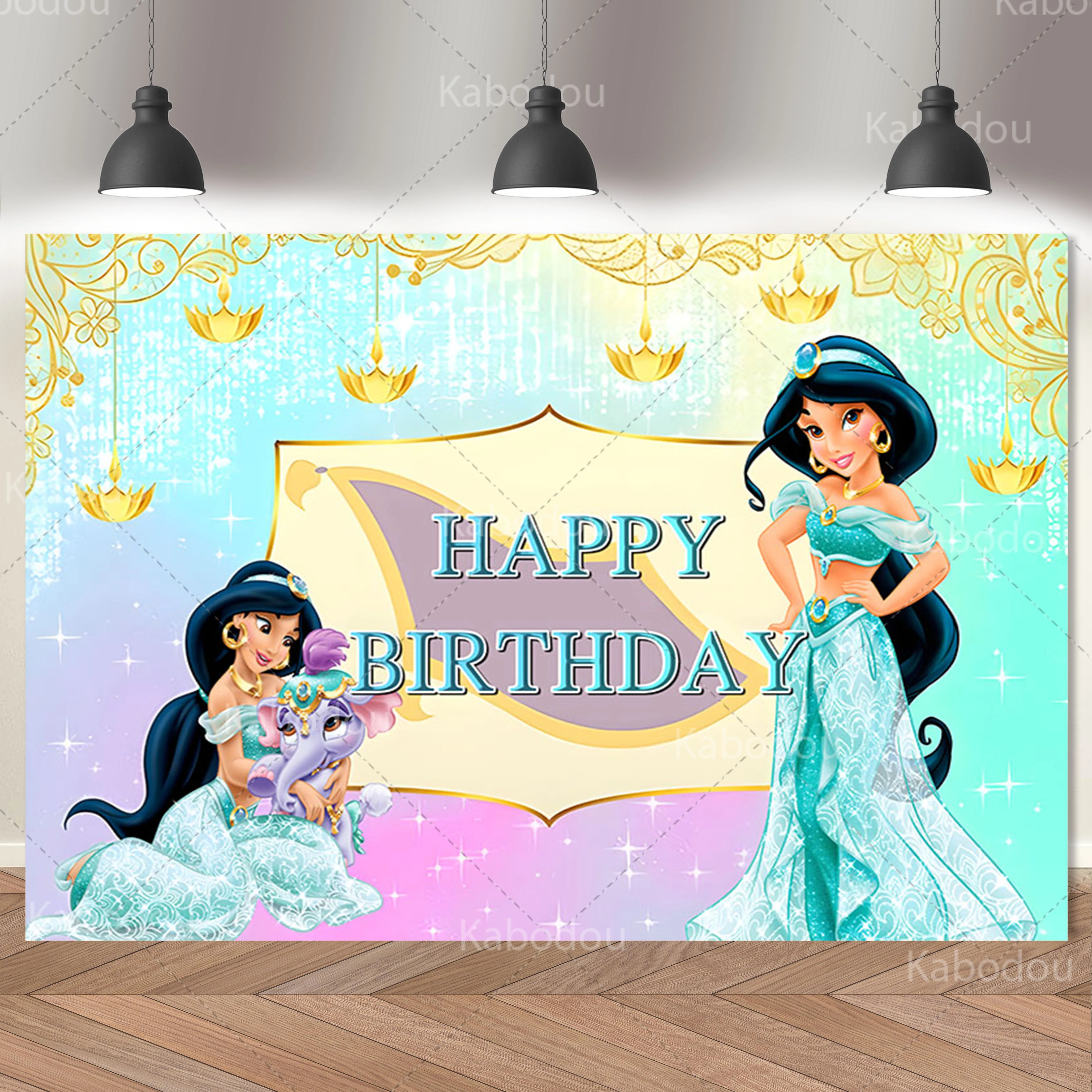 The Aladdin Backdrop Aladdin Kids Birthday Party Decoration Photography Background  Banner Poster Baby Shower Studio Prop