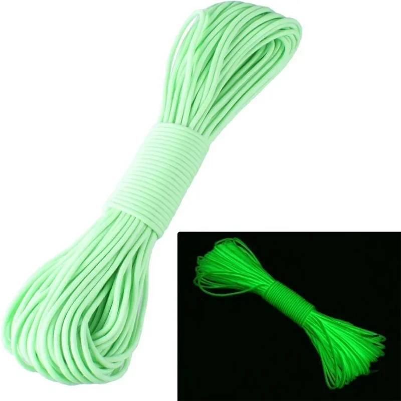 Luminous Rope 9 Strands 4mm Fluorescent Paracord Nylon 550 Tent Cord Outdoor Parachute Camping Lanyard Survival Glow In The Dark image 5