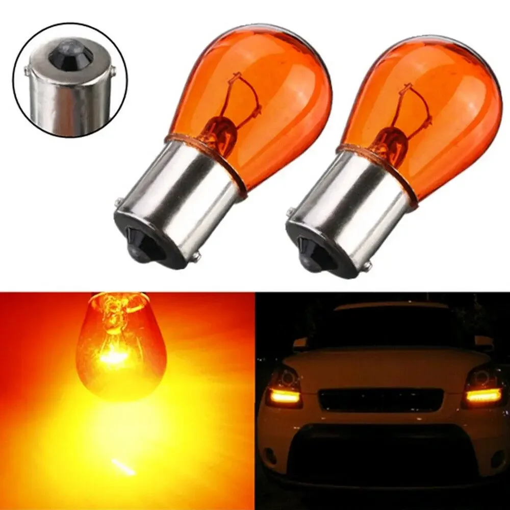 

2pcs 1157 BAY15D 1156 Ba15s 21W Amber P21W Car Turn Light Bulb Lamp Auto Rear Tail Lamp Reverse Light Bayonet Base Turn Signal