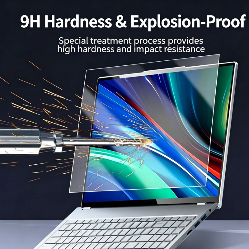 Laptop Screen Protector Anti Blue Light Eye Care Tempered Glass Film 12.5/13.3/14/15.6/16/17.3 Inch Notebook HD Clear Screen