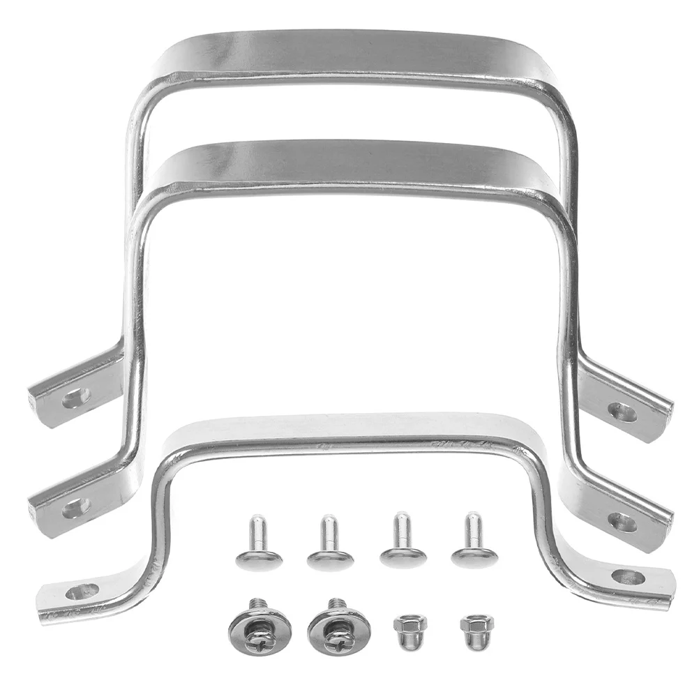 

3pcs Stainless Steel Pot Heavy Duty Side Lid Grip Set Anti-Scalding Kitchen Replacement Handles For Steaming Frying Woks Pans