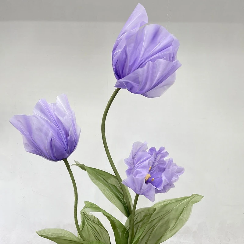 Large, Tulip Simulation Flower Wedding Decoration Space Arrangement Ornament Handmade Flower