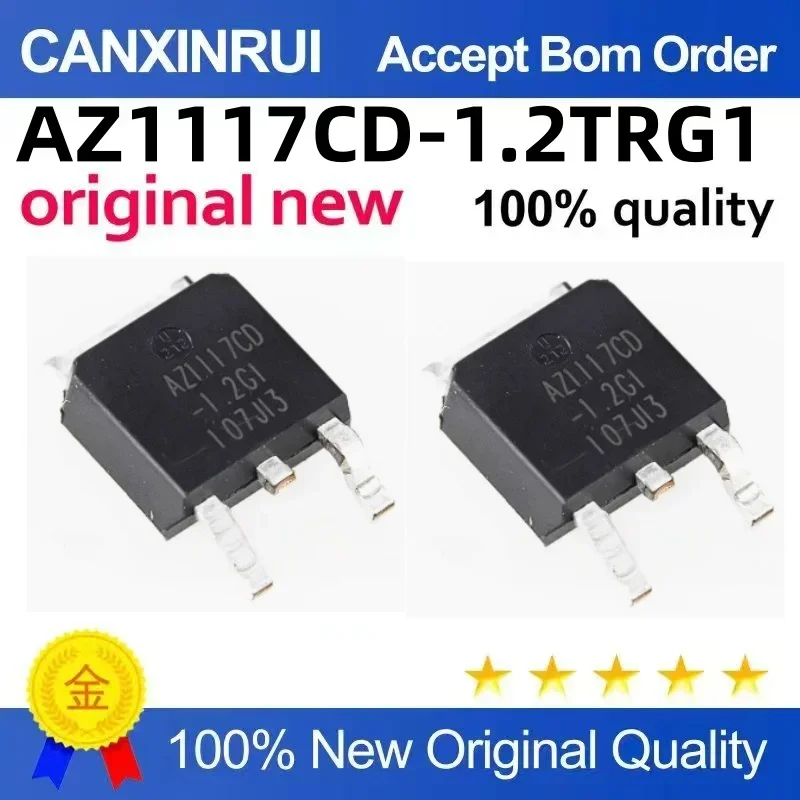 

(5-100 pieces) Brand new stock AZ1117CD-1.2TRG1 AZ1117CD 1.2V 800MA TO252-2