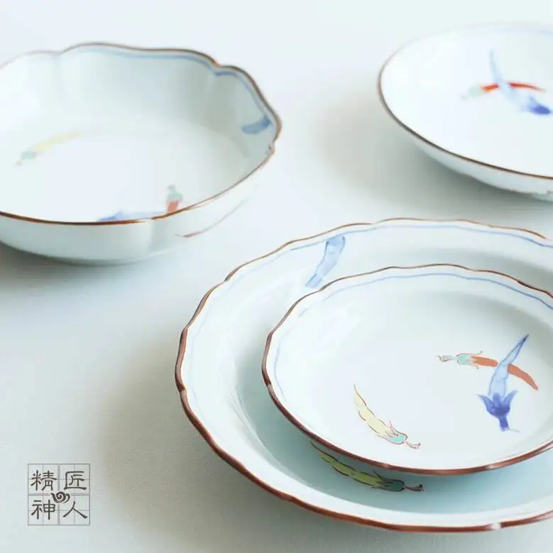 In Stock [Sold Individually] Arita Porcelain Small Chili Plate Dish Bowl Ceramic Tableware Imported From Japan