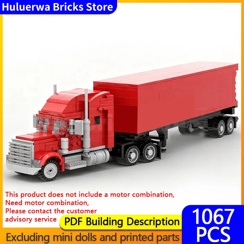 

City Car Model MOC Building Bricks X-Mas Box-Type Towing Truck Modular Technology Children Holiday Gifts Assemble Toys Suit