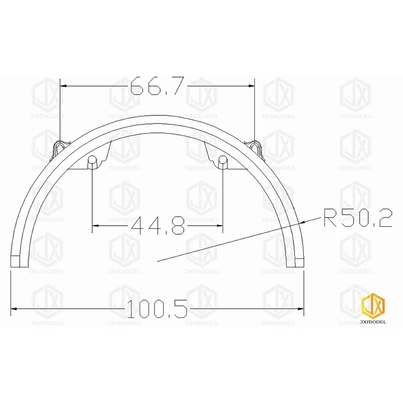 Plastic Round Fender-JXmodel Model 1 /14 Truck Mud Head Tractor Trailer For Tamiya Lesu For Scania Man Car Parts