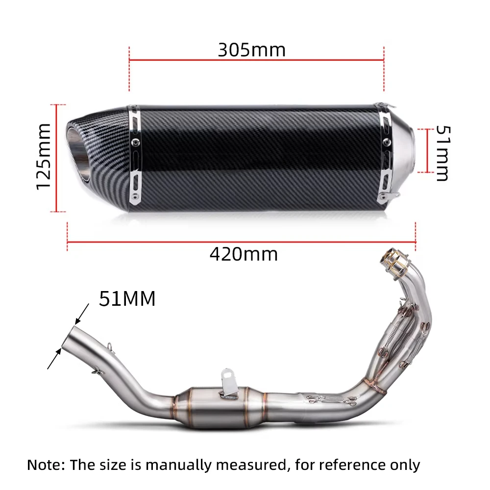 High - Efficiency Motorcycle Exhaust Systems R77 Front Tube for MT-09 R77 2014-2023