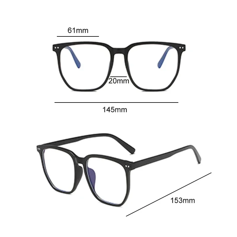 1/3 Pcs Transparent Computer Glasses Frame Women Men Anti Blue Light Square Eyewear Blocking Glasses Optical Spectacle Eyeglass view 6