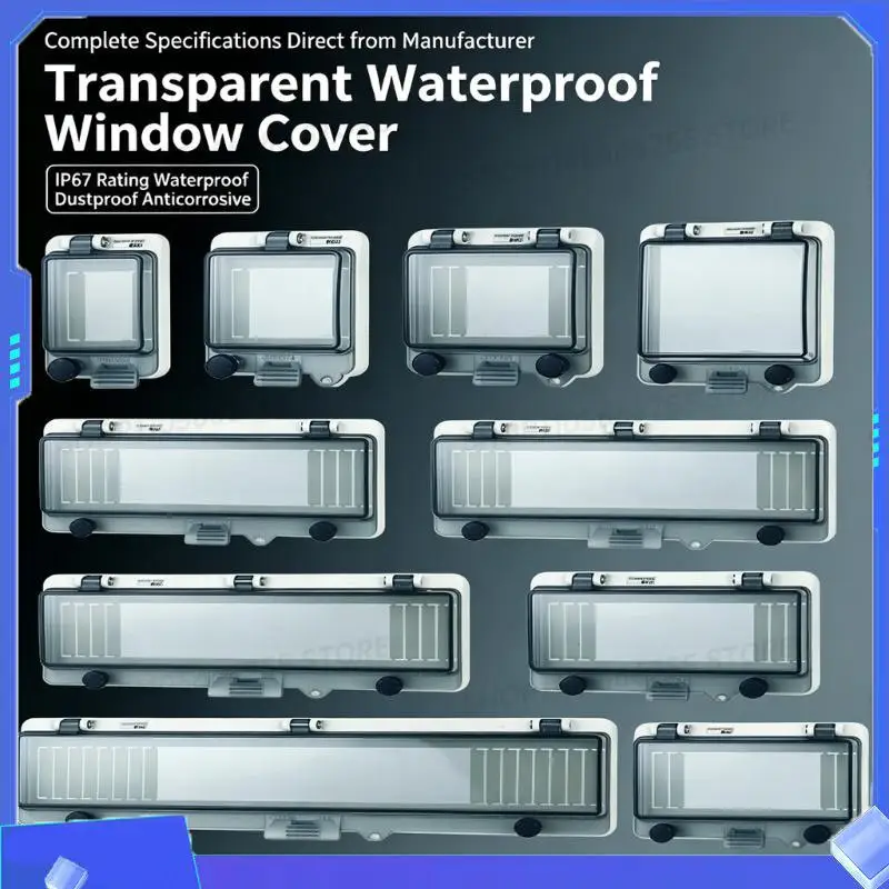 Wall Mount Electrical Cover with Clear Viewing Window, Open Front, Housing for Breaker Box and Access Areas D2RD