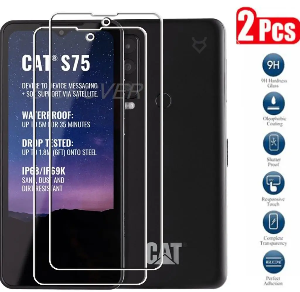 Protector de pantalla de vidrio templado, cubierta de película para Caterpillar S75 Cat S42 H + Plus S42 (S32) S62 Pro S52 S61 S31 S41 S62Pro