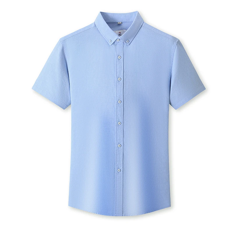 Camisa de manga corta para hombre, camisa de alta calidad, 2024 algodón puro, solapa, tendencia de diseñador, Top cómodo, novedad de verano, 100%