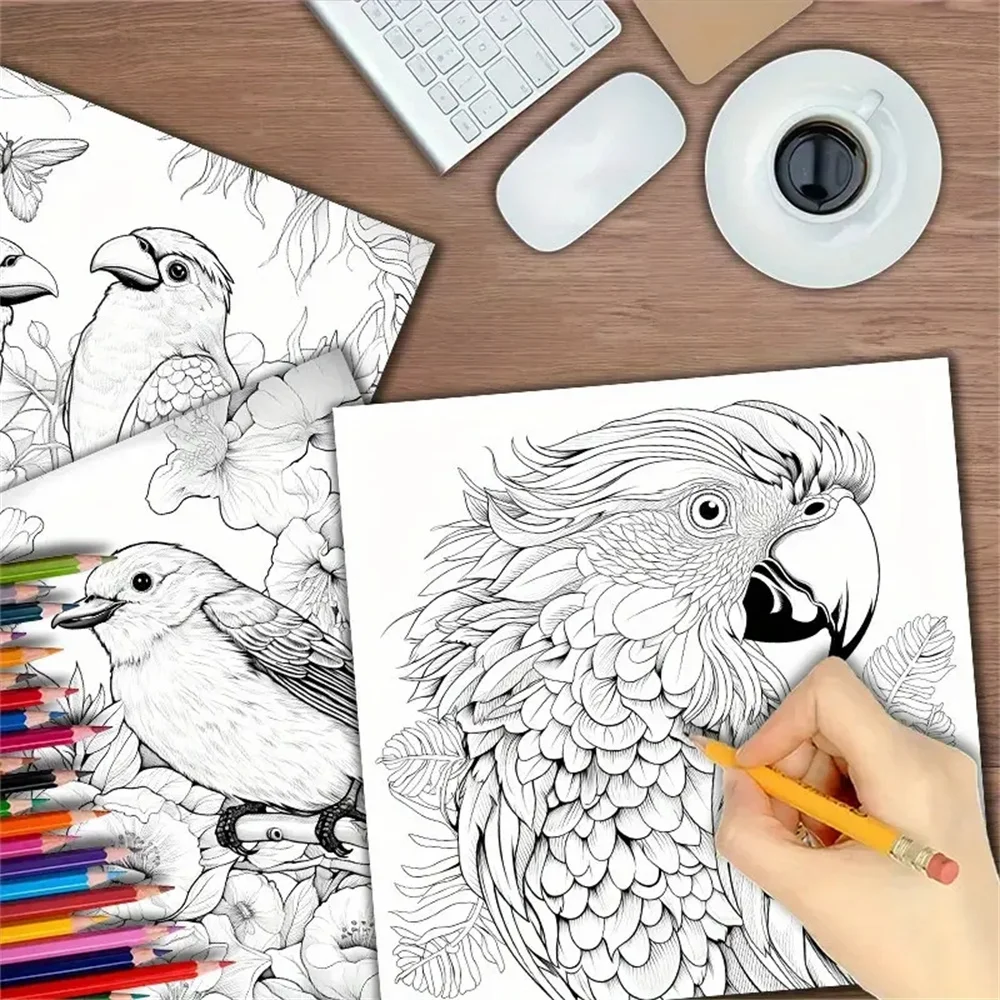 Книга-Раскраска с двойными страницами, 20 страниц