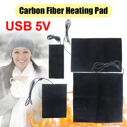 USB 5V Carbon Fiber Heating Pad Hand Body Warmer Fast-Heating  Electric Heating Pad Heating Film Winter Infrared Fever Heat Mat