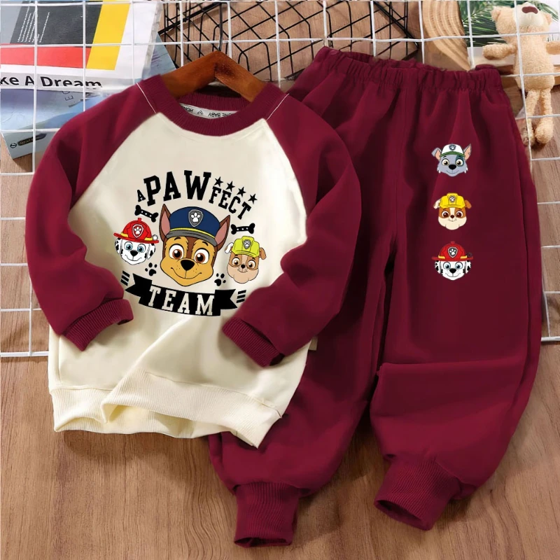 PAW Patro Printed Boys Spliced Sweatshirt 2-piece Sets Kids O Neck Hoodies and Pant 2pcs Set Kids Sport Clothes Suit Spring Fall image 4