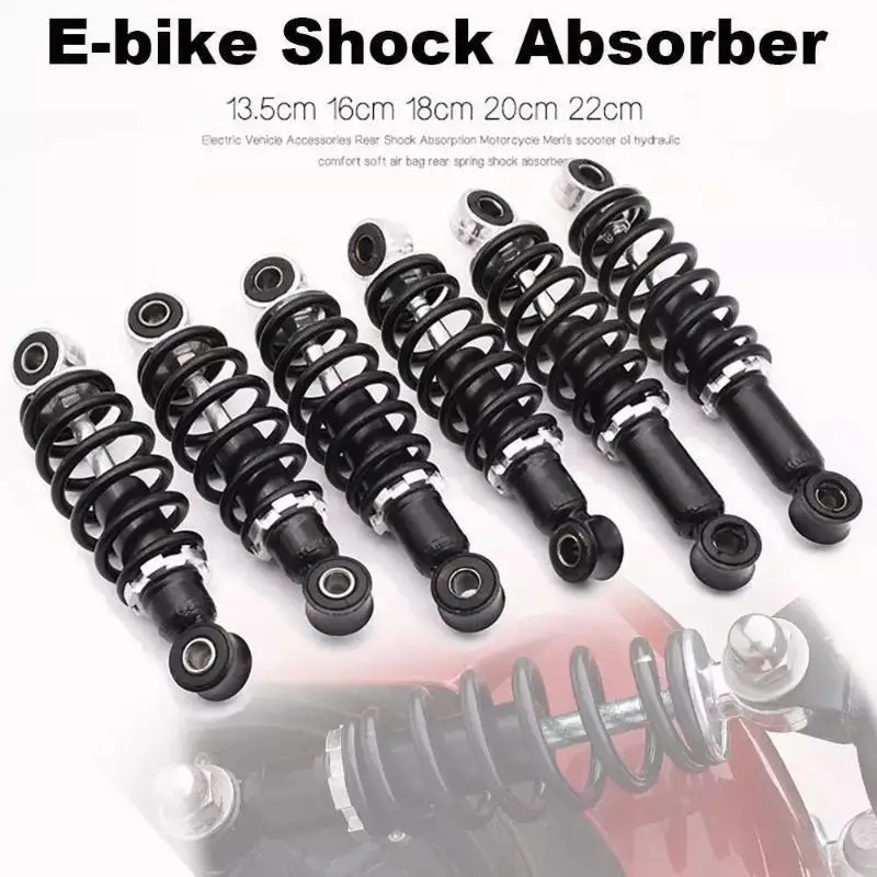 Universal 2Pcs Electric Bicycle Shock Absorber 16/18/20cm Spring Type for E-Bike Modification Refitting Parts