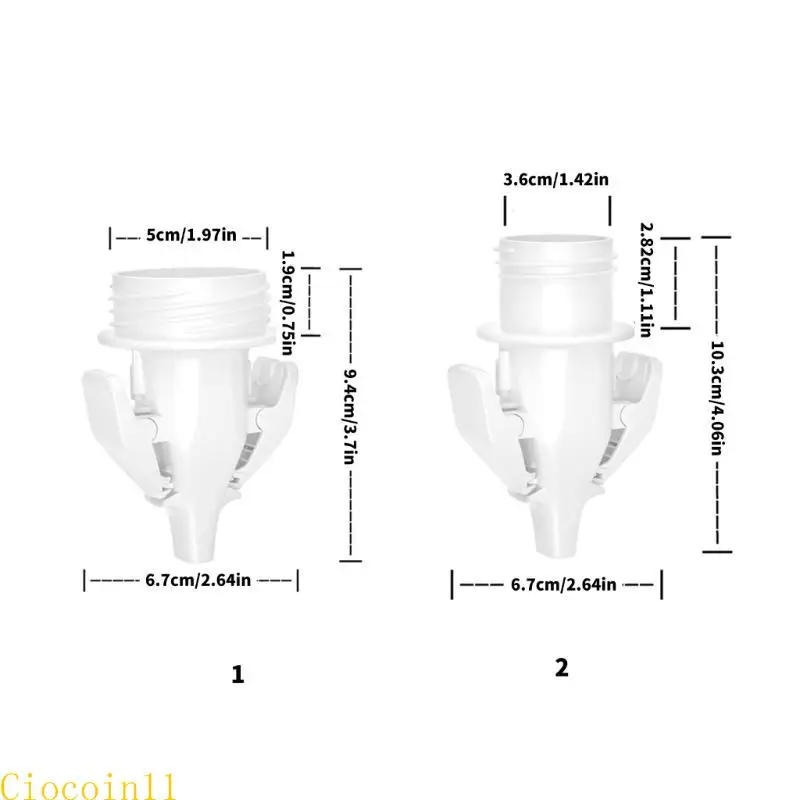 Y1ub Wide Mouth Flange Adapter Efisien Susu Transfer Adaptor Grade Makanan untuk