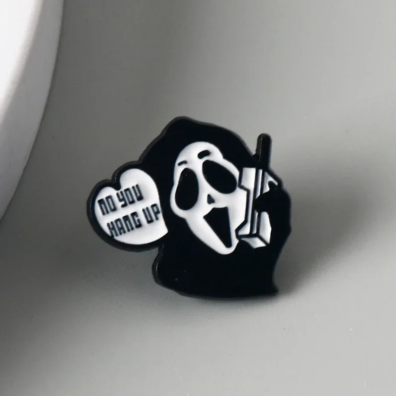 PUNK กะโหลกดอกไม้โครงกระดูกฮาโลวีนน้ำมันหยดปกเข็มกลัดป้าย pin DENIM กระเป๋าของขวัญผู้ชายเครื่องประดับแฟชั่นสำหรับผู้หญิง