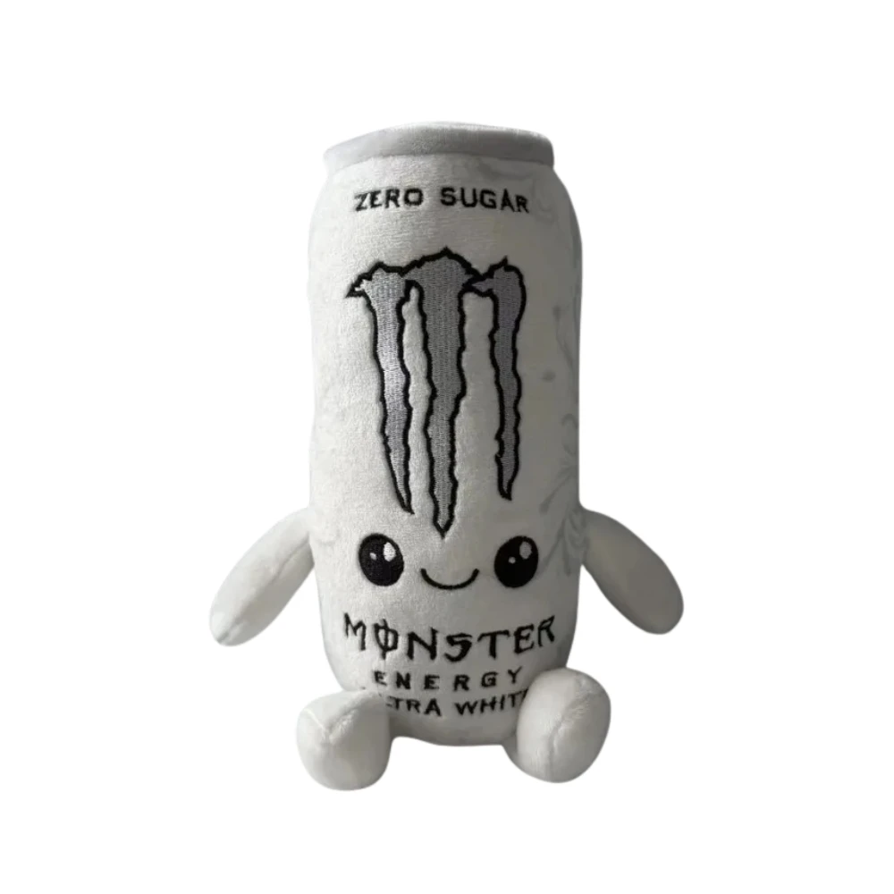 2026 Zero Sugar White Monster Energy Drink Plüschtier Simulationsdose Stoffpuppe Niedliche Weiche Figur Deko Geburtstagsgeschenk Auf Lager