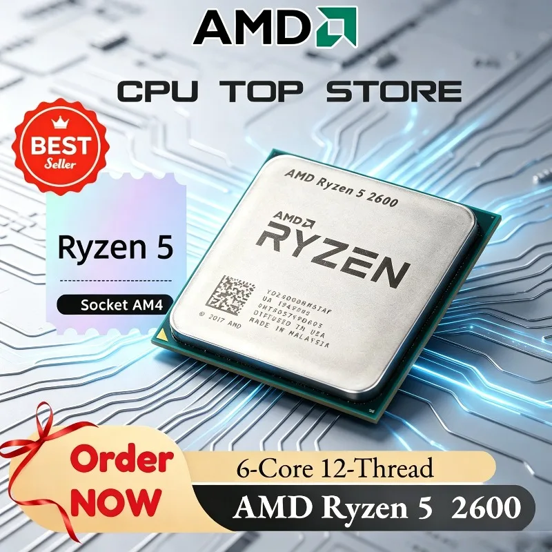 100-brand-new-and-original-amd-ryzen-5-r5-2600-34ghz-6-core-12-thread-cpu-processor-socket-am4-for-home-office-hot-sale