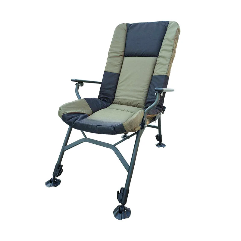 Luxury outdoor  Folding Carp fishing chair Collapsible Sleeping chair with 5cm thickness paddle for carp fishing