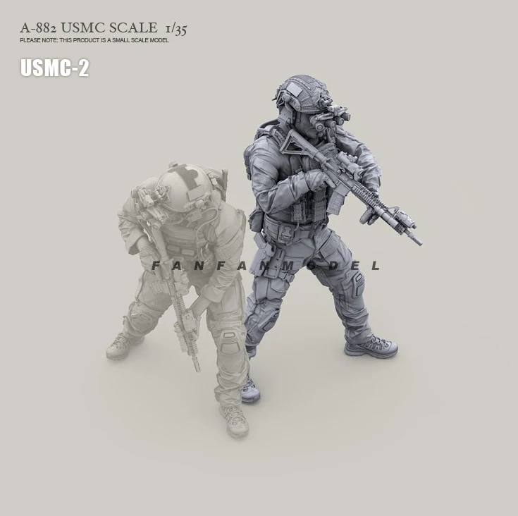 1/35 Resin soldier model kits US. resin figure DIY military man self-assembled A-882