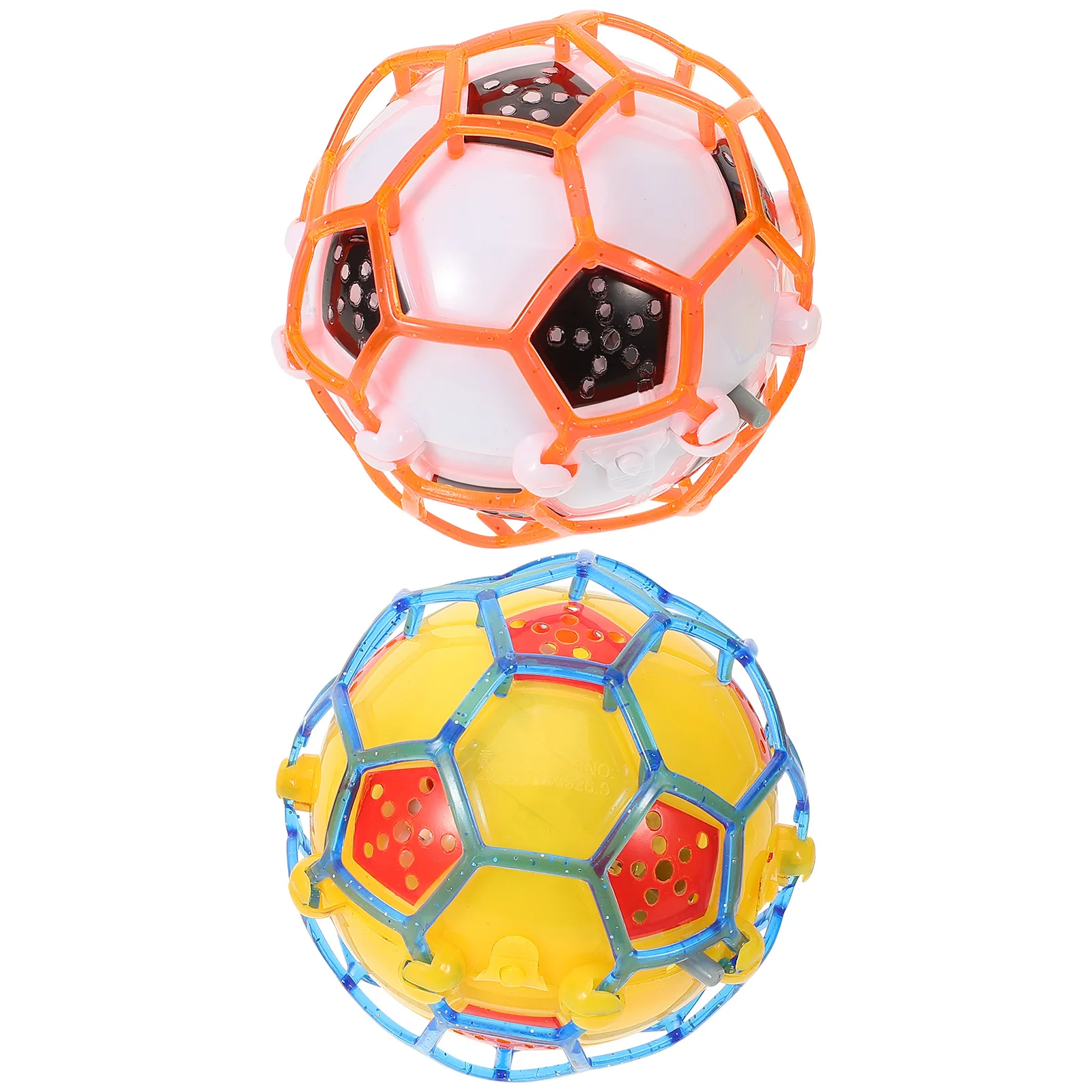 2 pçs elétrico luminoso futebol crianças sem olho atraentes saltando bola musical indoor ao ar livre jogar prático