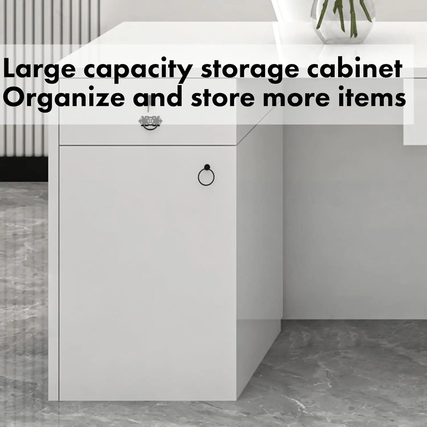 Front Desk Modern Reception Desk with Drawer & Cabinet, Retail Checkout Counter, Reception Table, Customer Service Table .