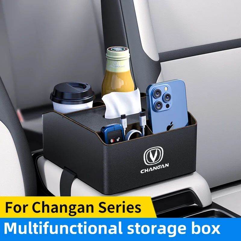 

Для Changan Unik T CS25 CS35 CS55 CS75 CS85 Автомобильный подлокотник, ящик для хранения чашек, держатели для напитков, автомобильный многофункциональный ящик для хранения салфеток