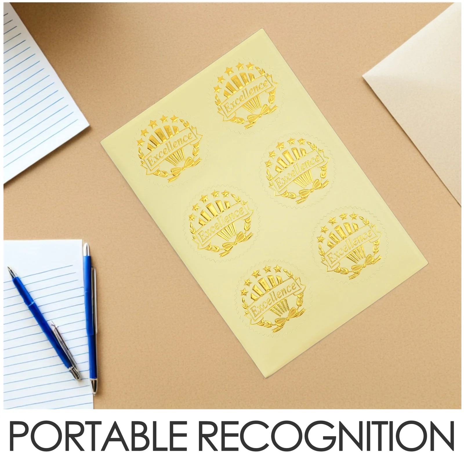 36 قطعة ملصقات مكافأة مستديرة ذاتية اللصق التميز الأختام لشهادات جوائز الدبلوم التخرج اللوازم المكتبية المدرسية