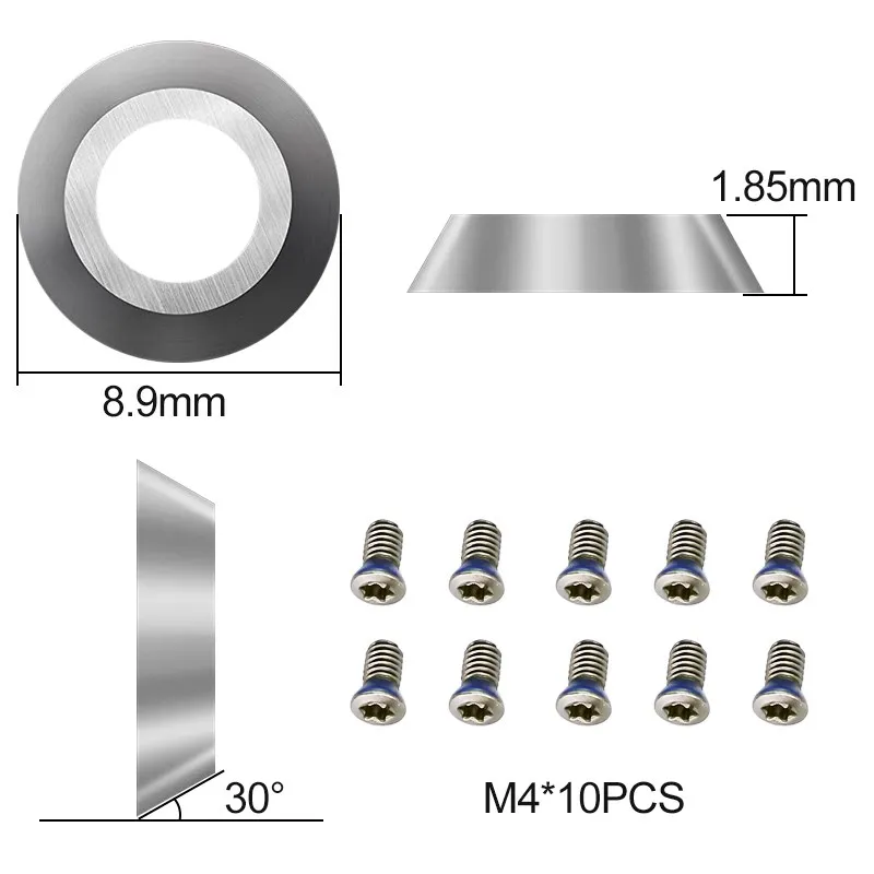 Runde Hartmetall Legen Schneider 8,9mm 12mm 15mm 16mm 18mm für Holz Drehmaschine Drehen Finisher Hollower werkzeuge – Detail 2