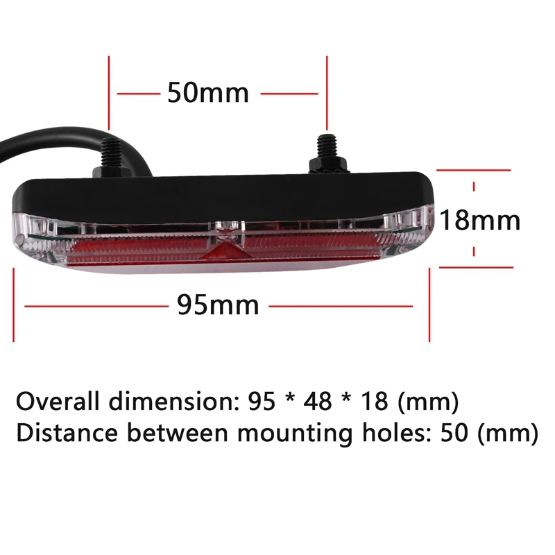 1 Piece Electric Bicycle Rear Light Bike Reflector Cycling Lights Bike Tail Light Accessories